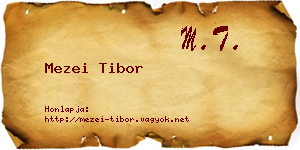 Mezei Tibor névjegykártya