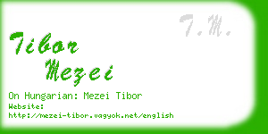 tibor mezei business card
